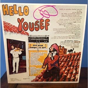 Signed copy Hello Yousef vinyl record. Violinista. Excellent condition. Spain.